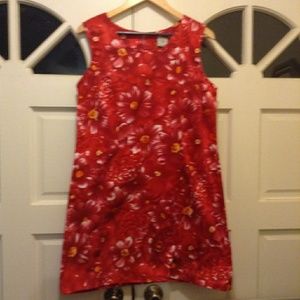 Summer Hibiscus Dress Red